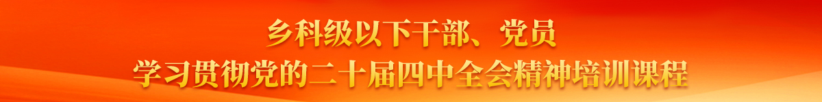 乡科级以下干部、党员学习贯彻党的二十届四中全会精神培训课程